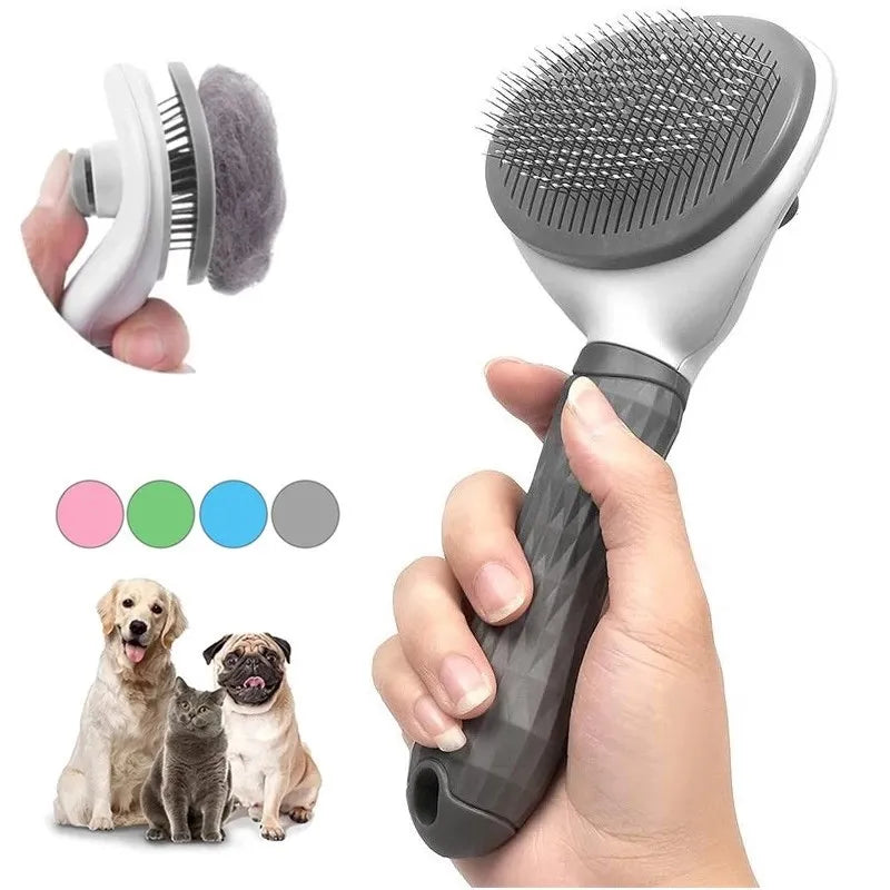 Self-Cleaning Pet Brush for Dogs and Cats