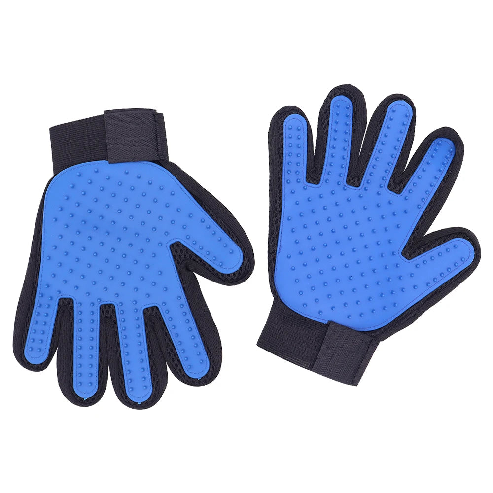 Pet Grooming Glove – Hair Removal & Massage Brush for Cats and Dogs